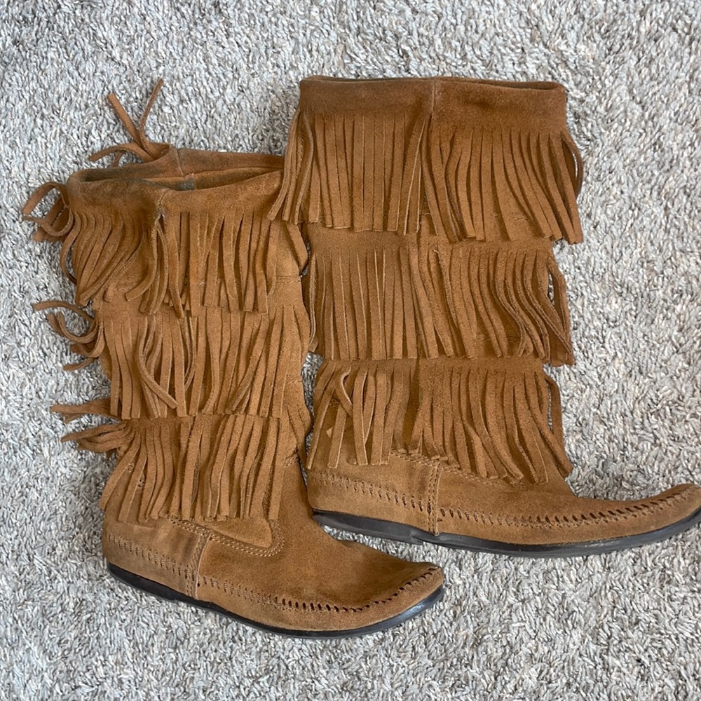 Minnetonka Fringe Boots